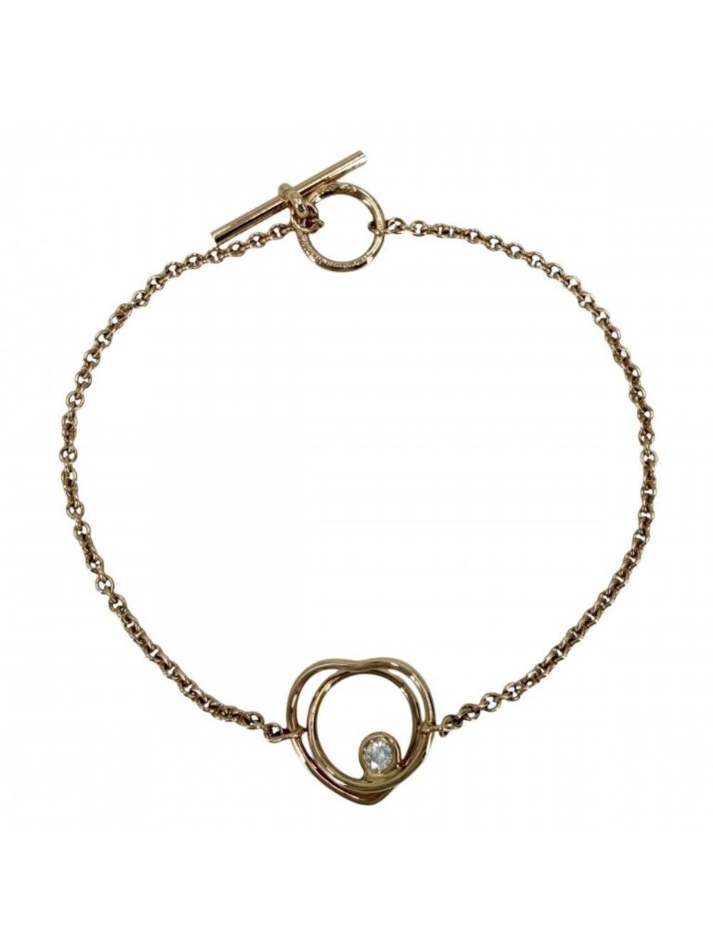Hermes Bracelet Heart Vertiges Cool 18k PG Gold Diamond